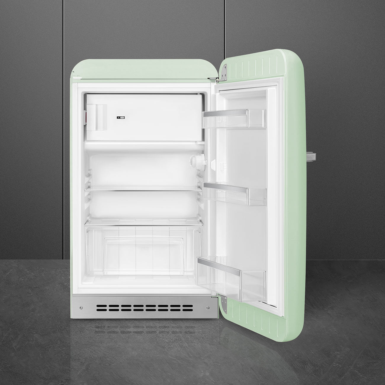 Refrigerator Retro-style Pastel green Glossy