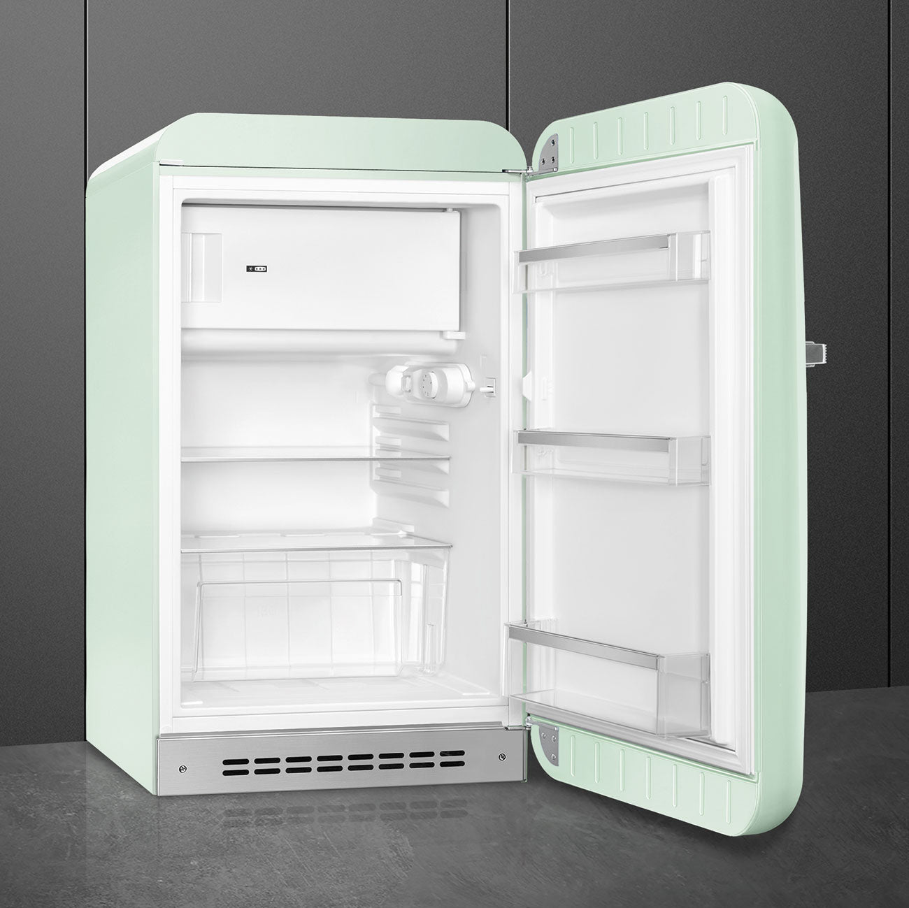 Refrigerator Retro-style Pastel green Glossy