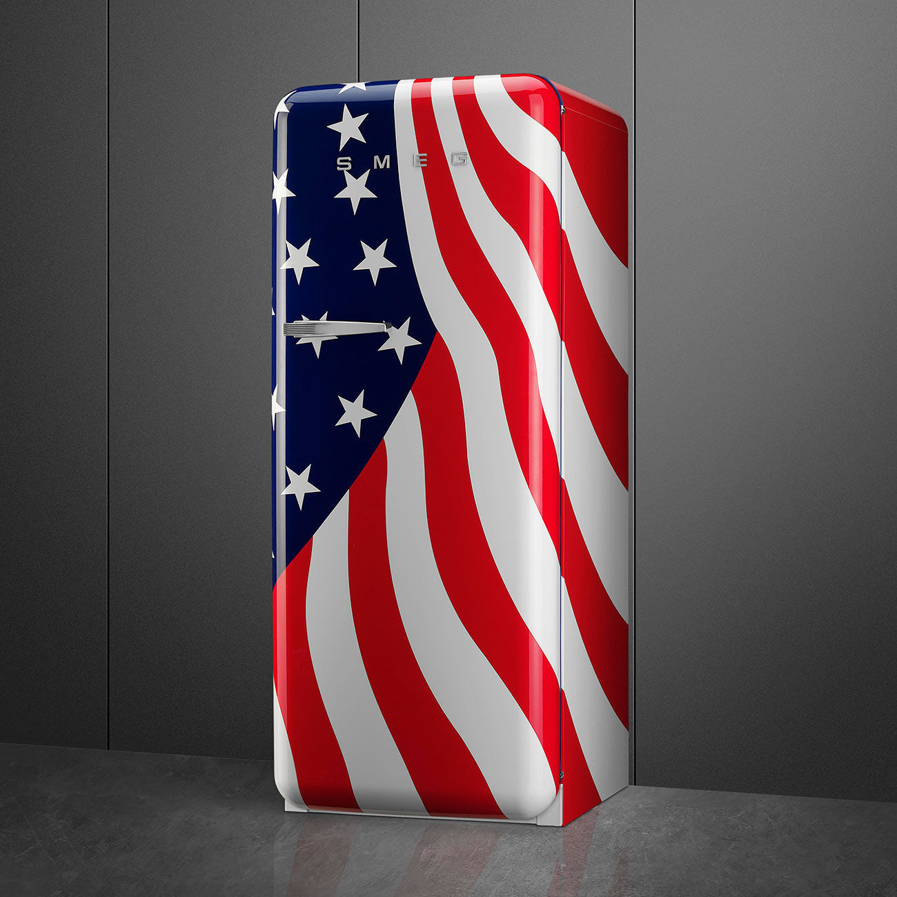 Refrigerator Retro-style Decorated Special American flag Glossy