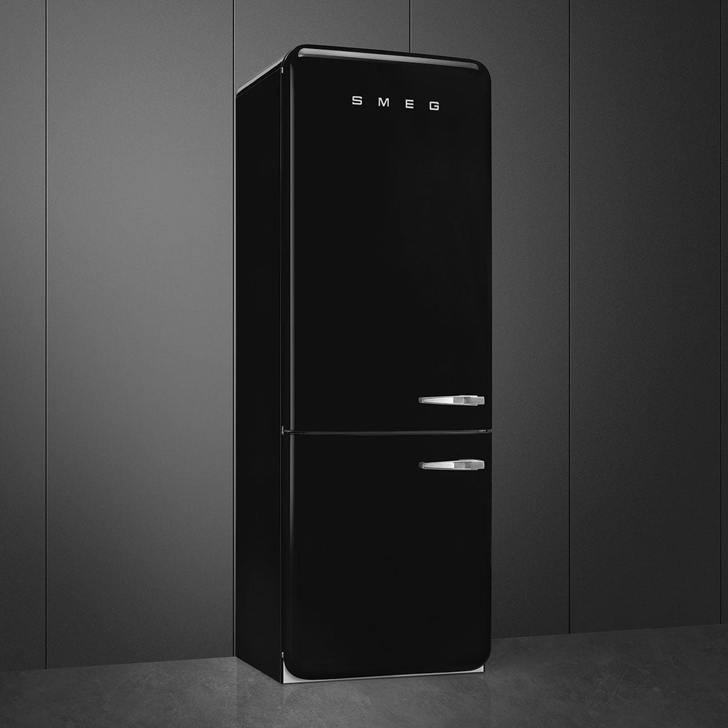 Refrigerator Retro-style Black Glossy