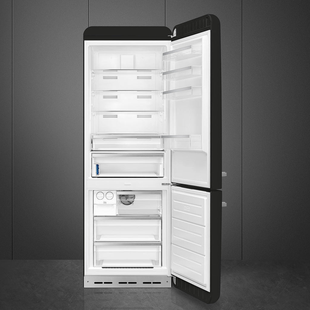 Refrigerator Retro-style Black Glossy