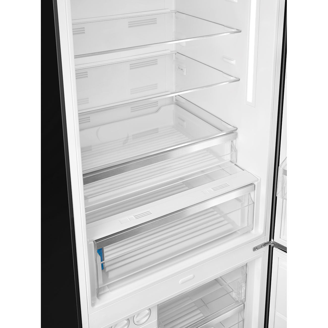 Refrigerator Retro-style Black Glossy