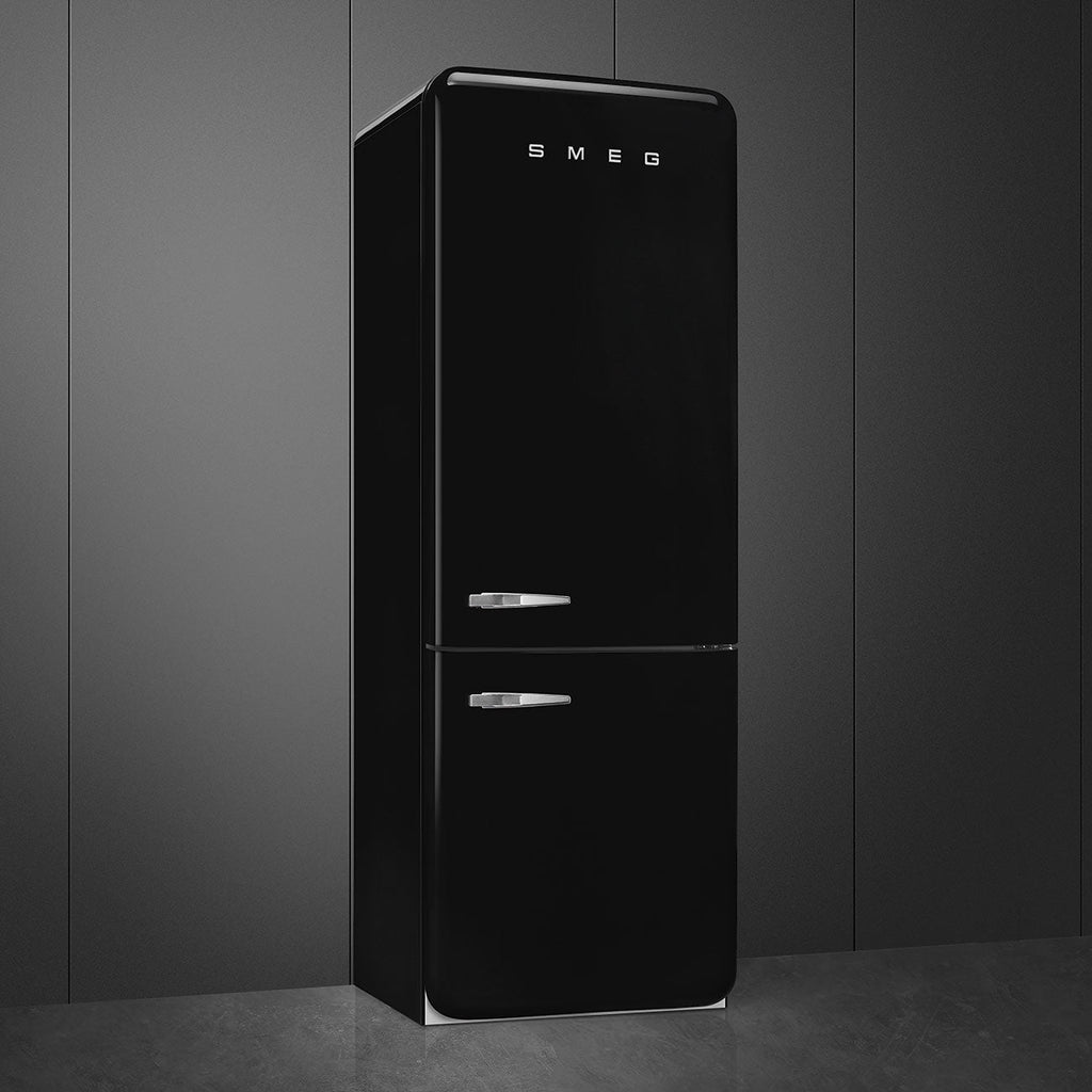 Refrigerator Retro-style Black Glossy