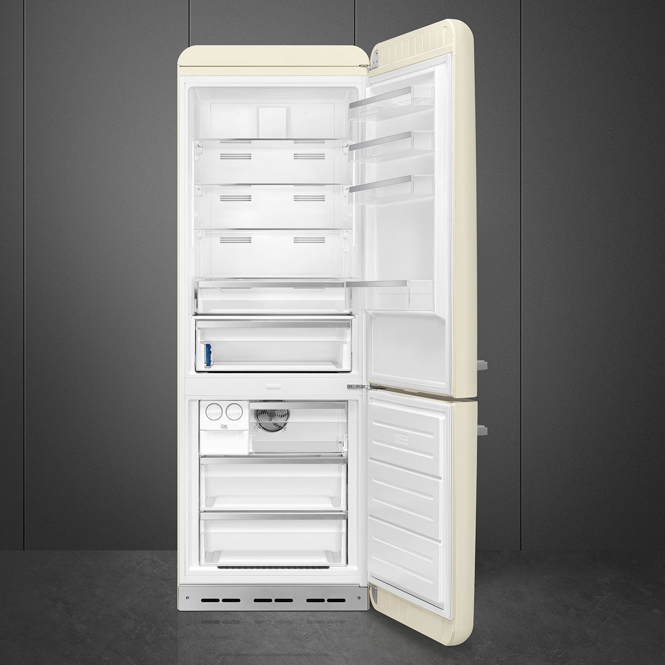Refrigerator Retro-style Cream Glossy