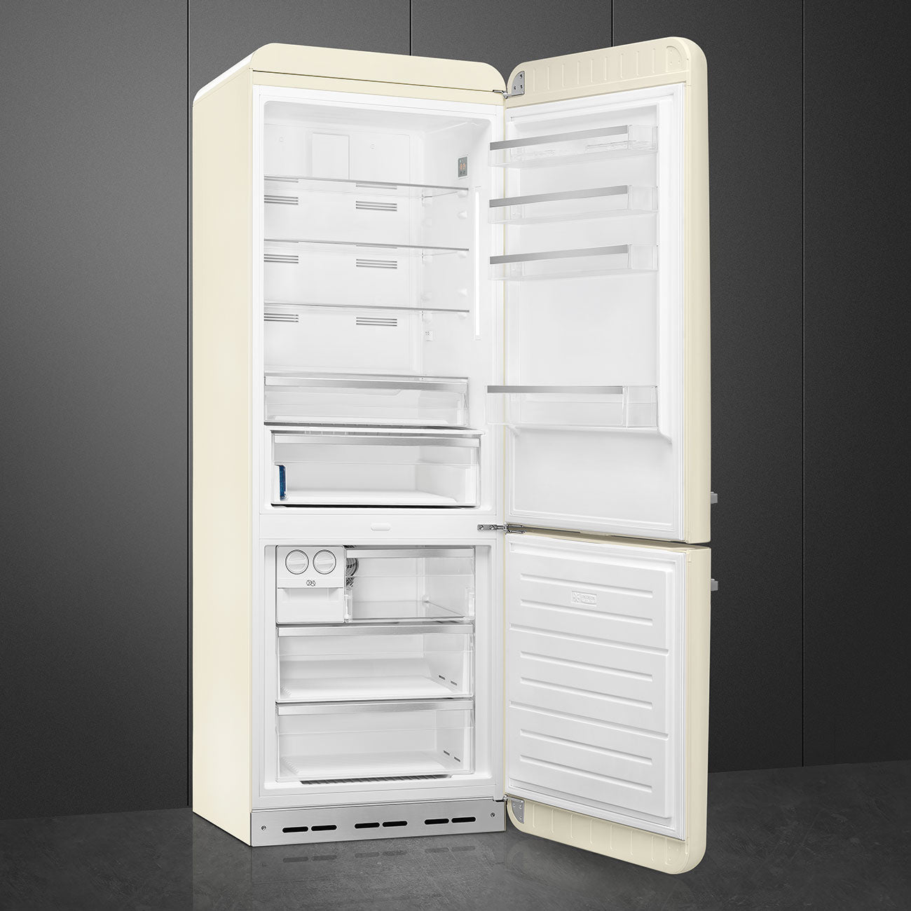 Refrigerator Retro-style Cream Glossy