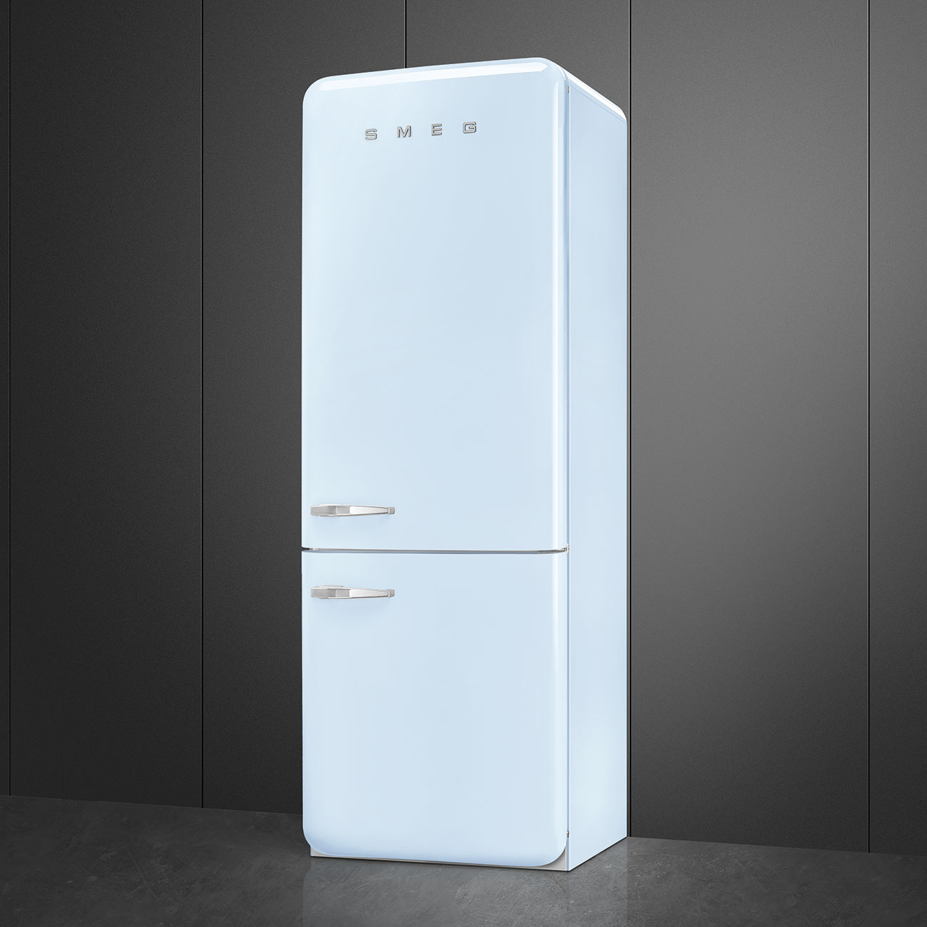 Refrigerator Retro-style Pastel blue Glossy