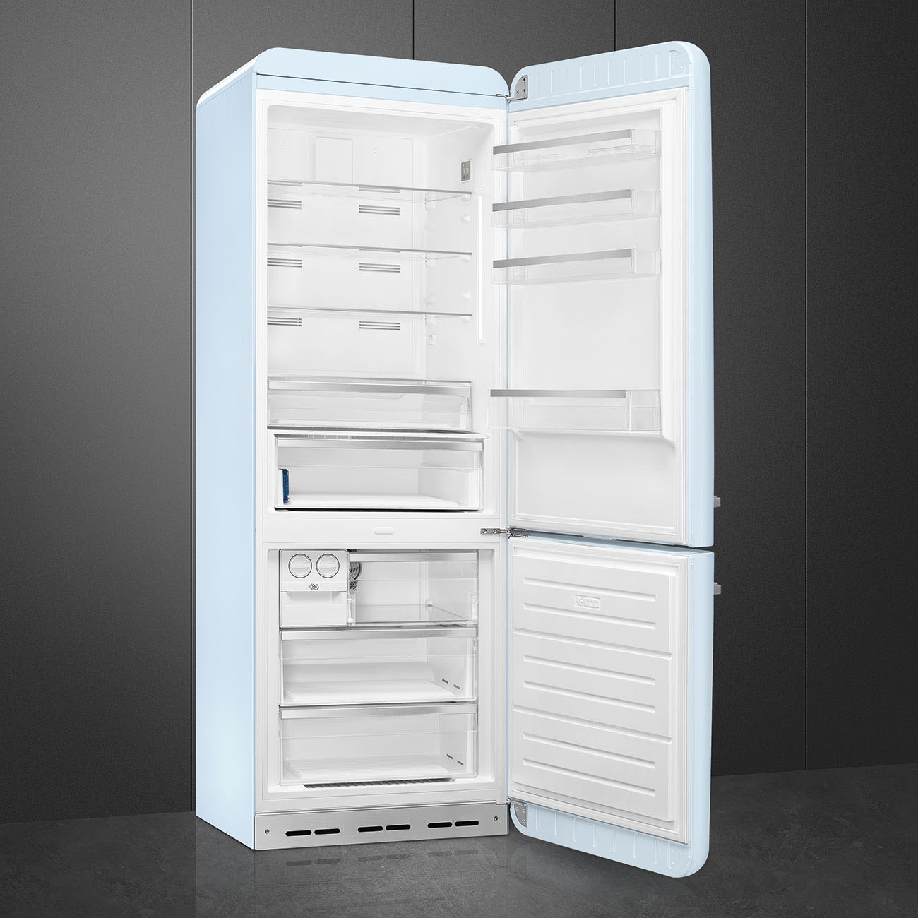 Refrigerator Retro-style Pastel blue Glossy
