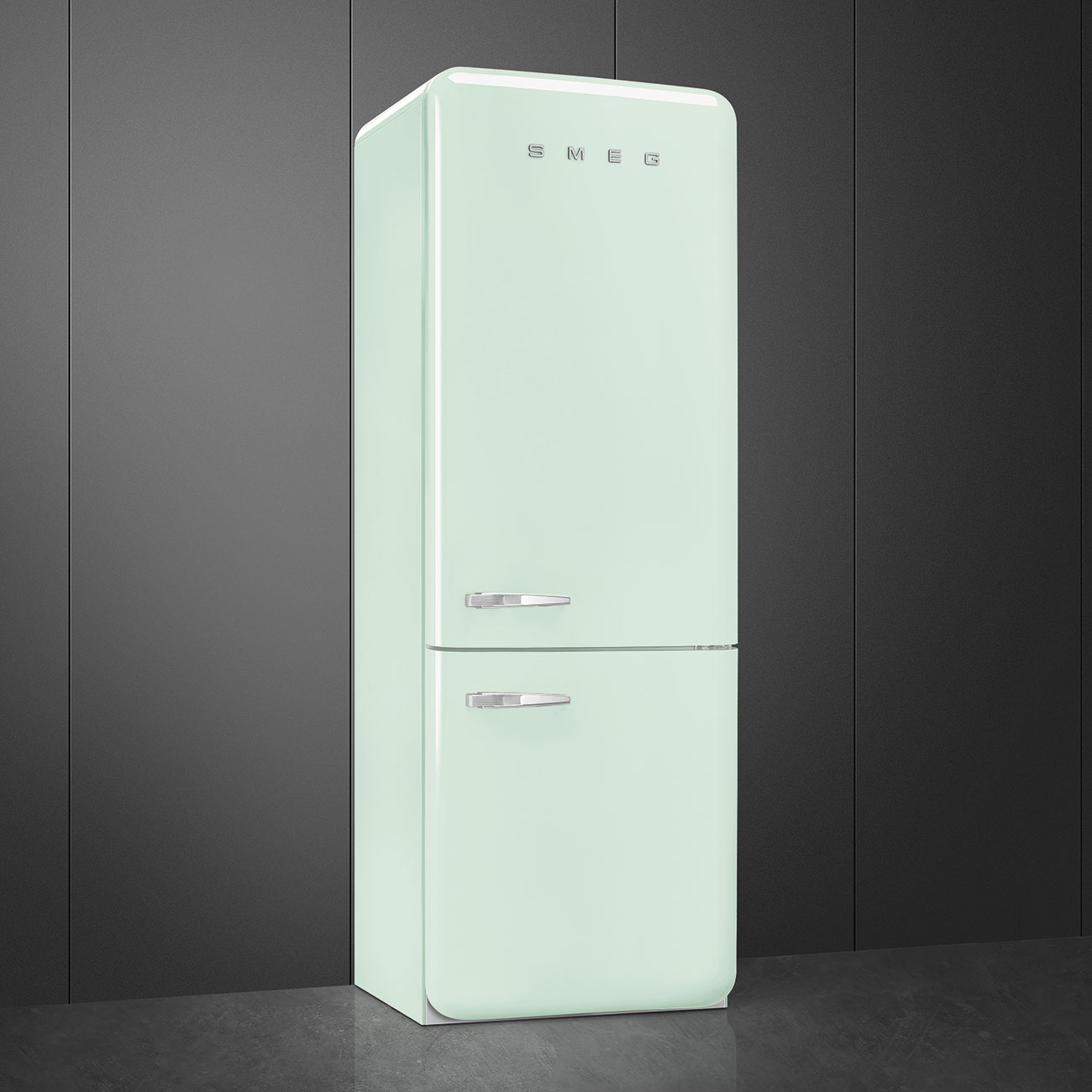 Refrigerator Retro-style Pastel green Glossy