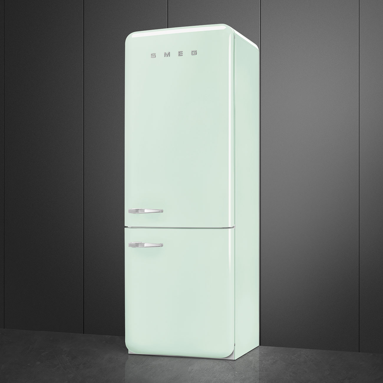 Refrigerator Retro-style Pastel green Glossy
