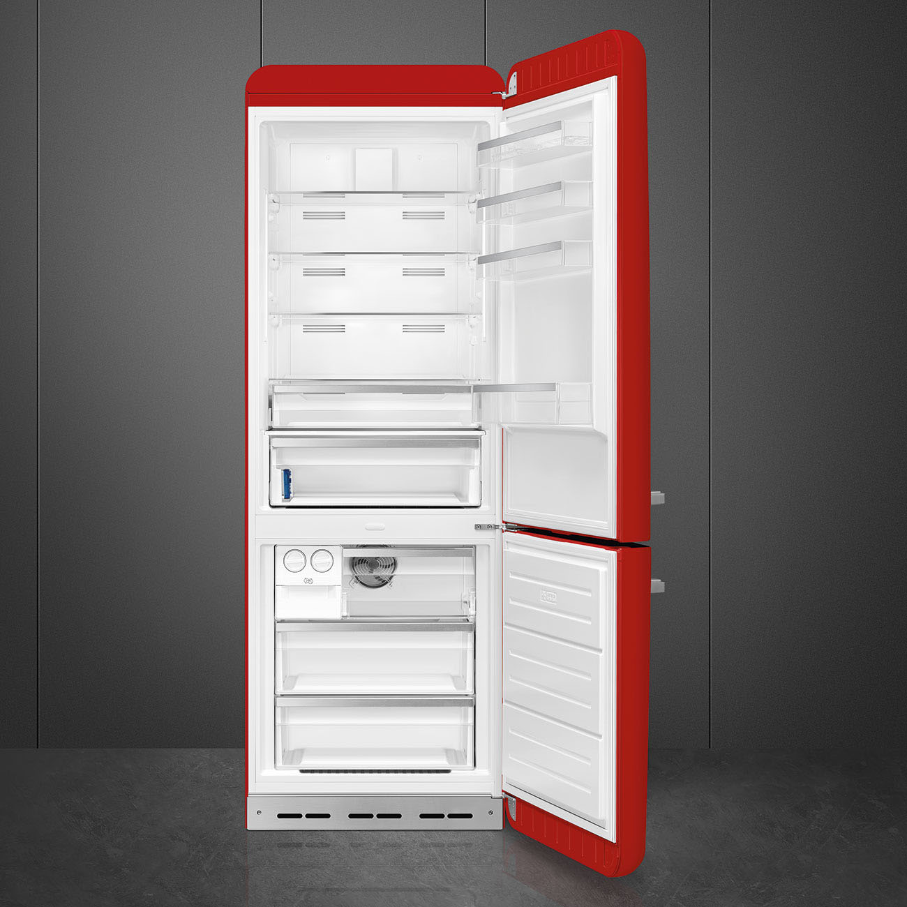 Refrigerator Retro-style Red Glossy