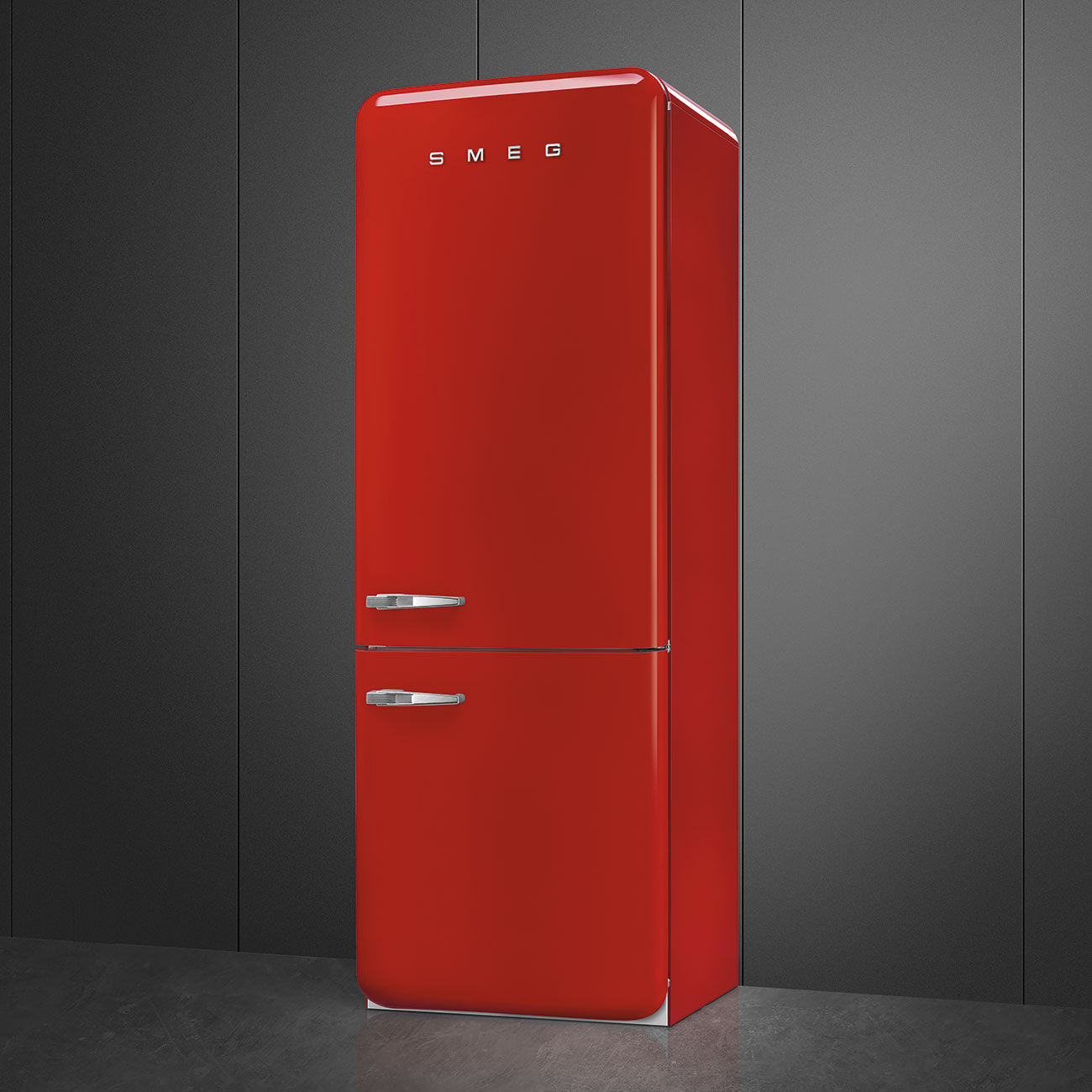 Refrigerator Retro-style Red Glossy