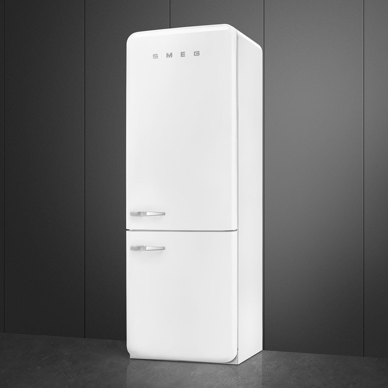 Refrigerator Retro-style White Glossy