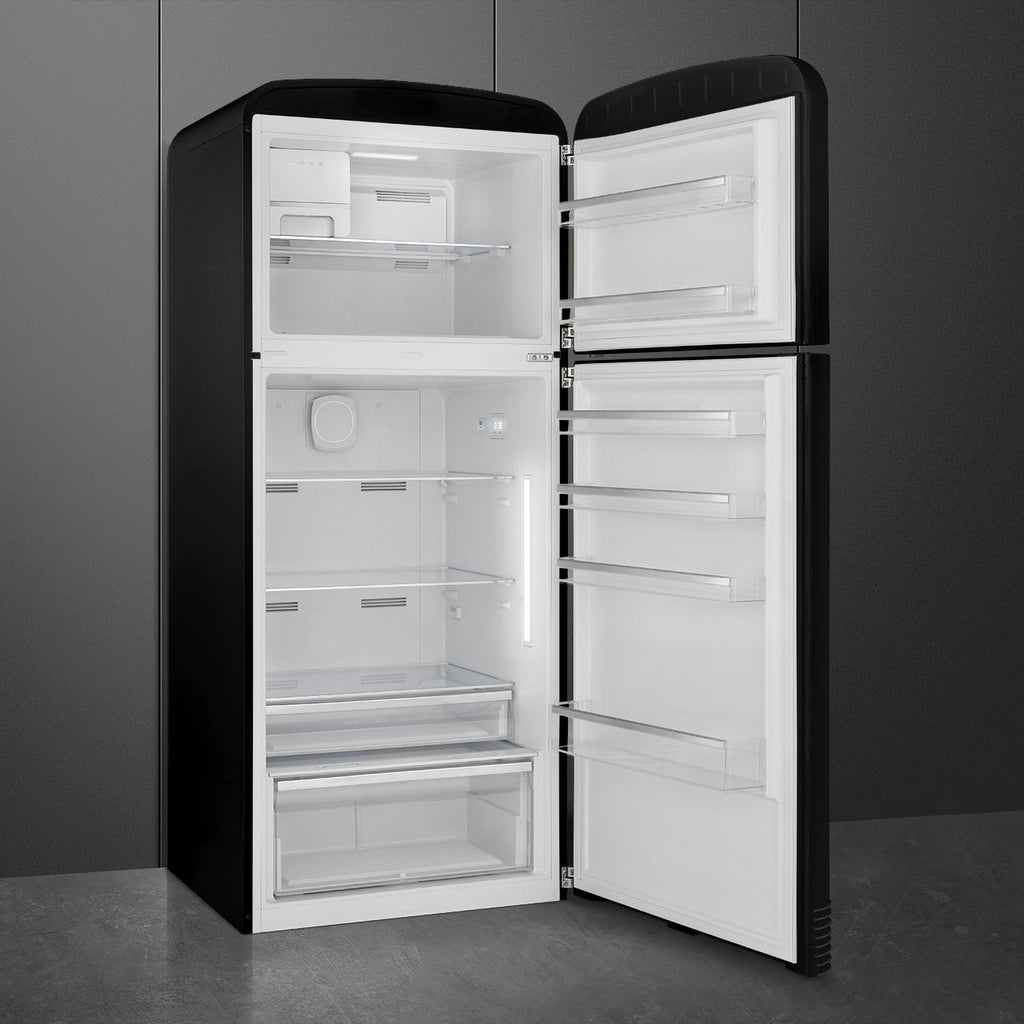 Refrigerator Retro-style Black Glossy