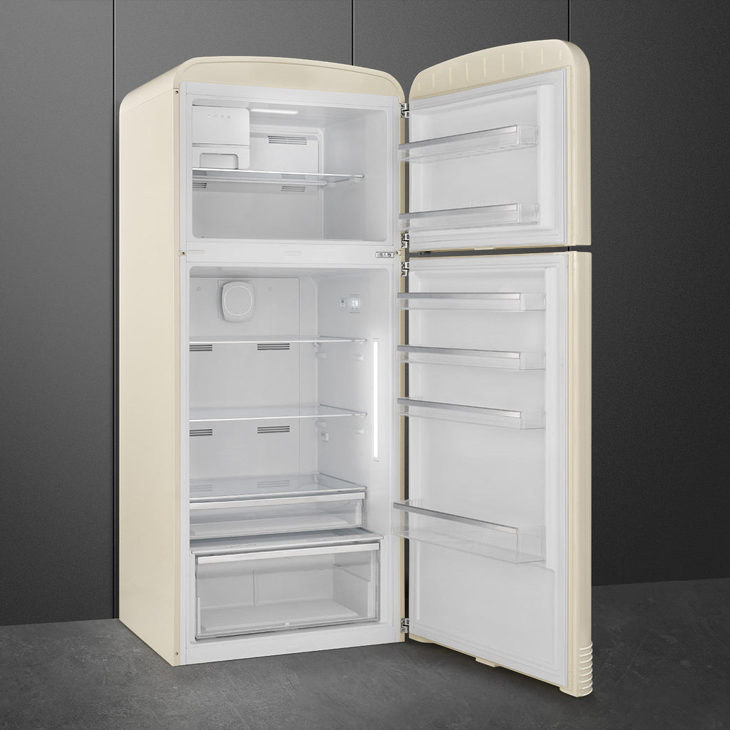 Refrigerator Retro-style Cream Glossy