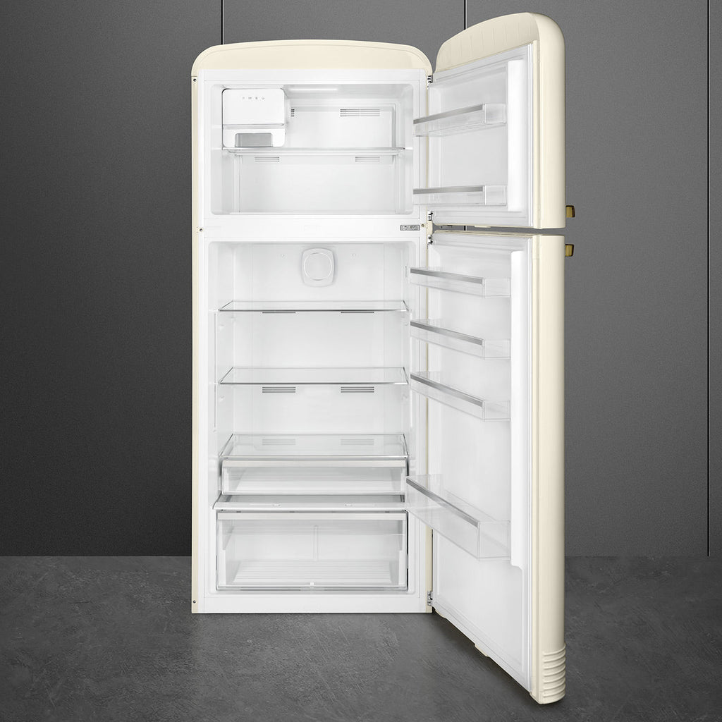 Refrigerator Retro-style Cream Glossy