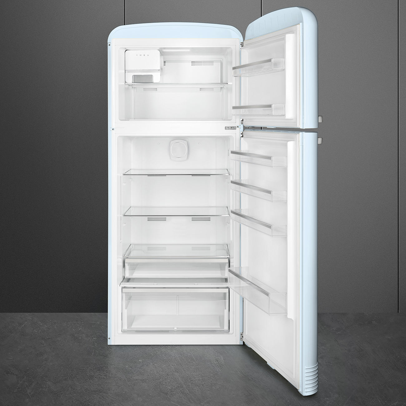 Refrigerator Retro-style Pastel blue Glossy