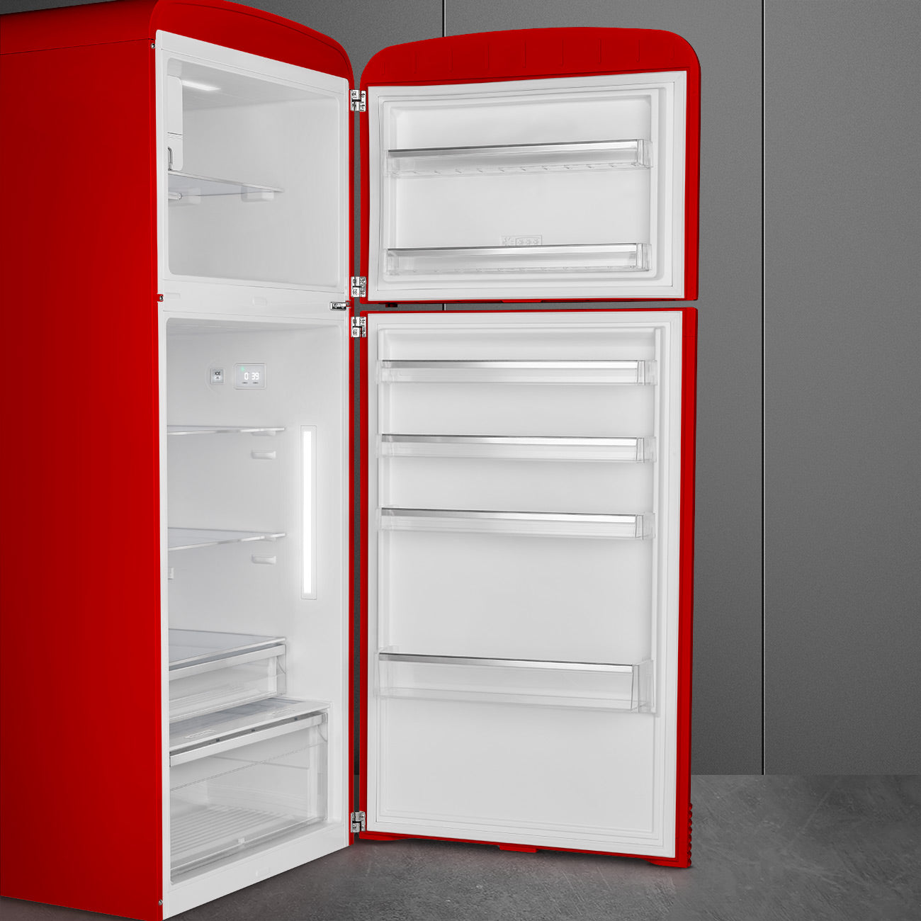Refrigerator Retro-style Red Glossy