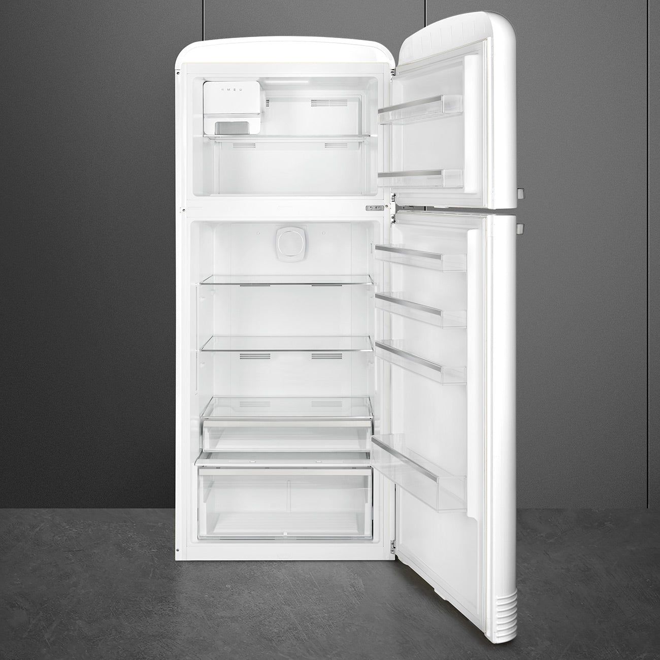Refrigerator Retro-style White Glossy