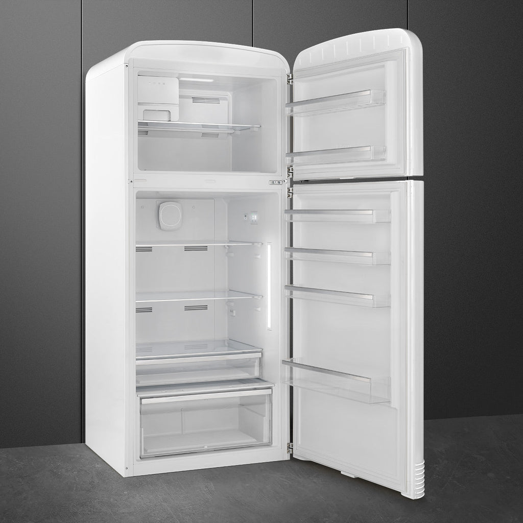 Refrigerator Retro-style White Glossy