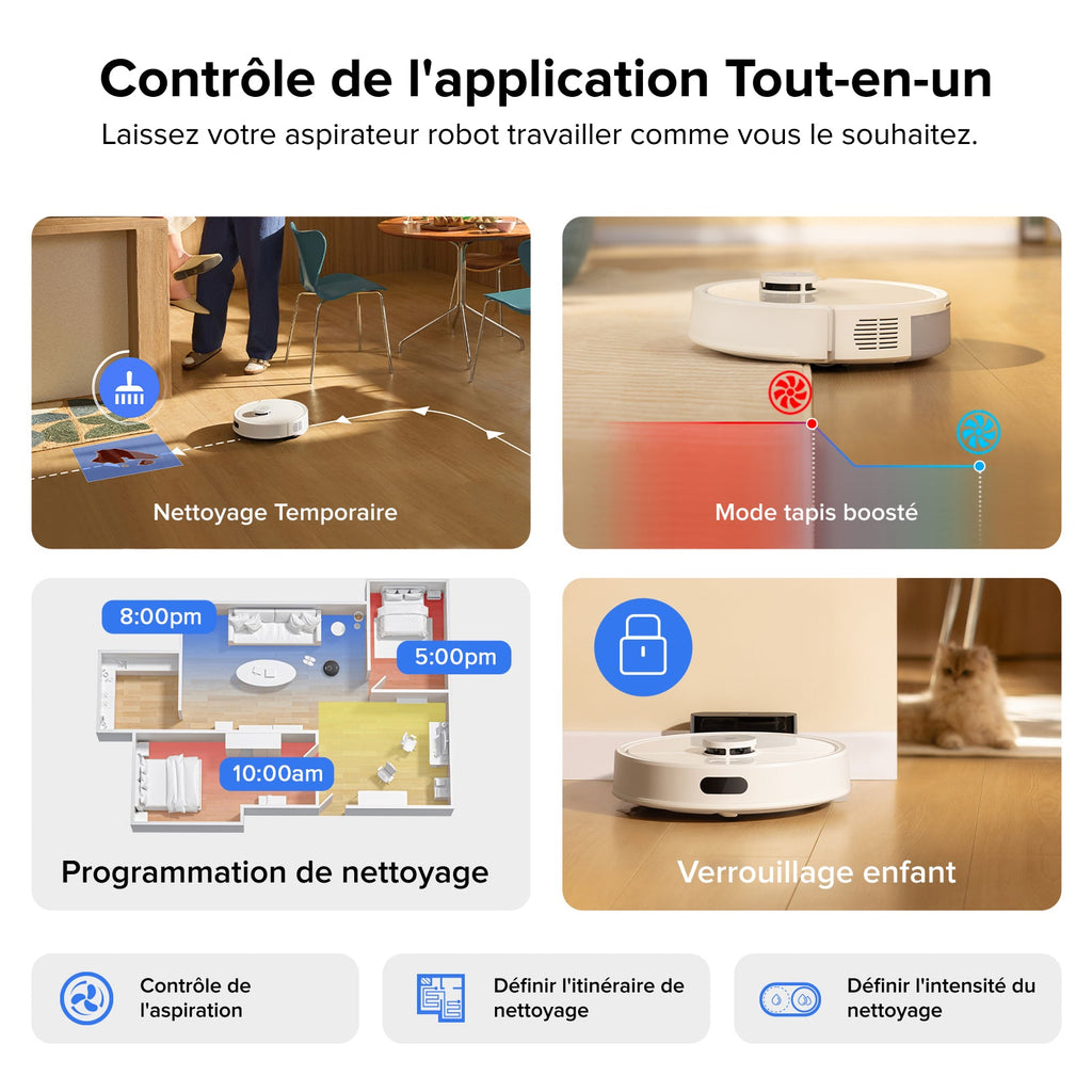 Roborock Q7 L5 robot aspirateur avec aspiration de 8 000 Pa