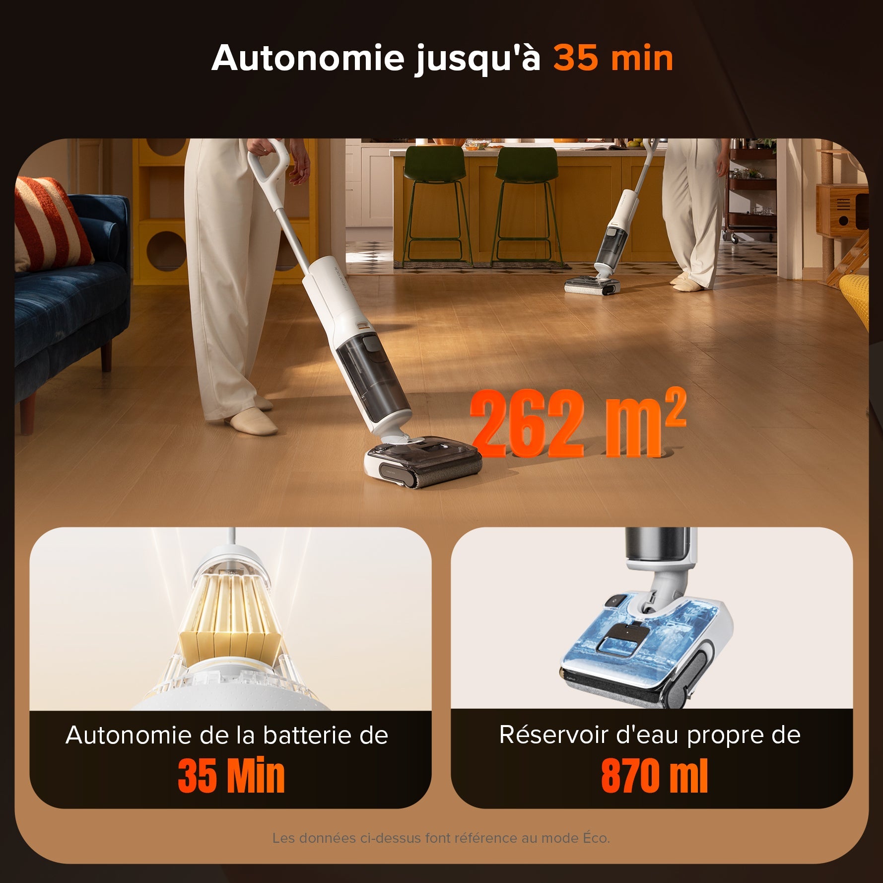 Roborock F25 RT aspirateur laveur sans fil sec et humide