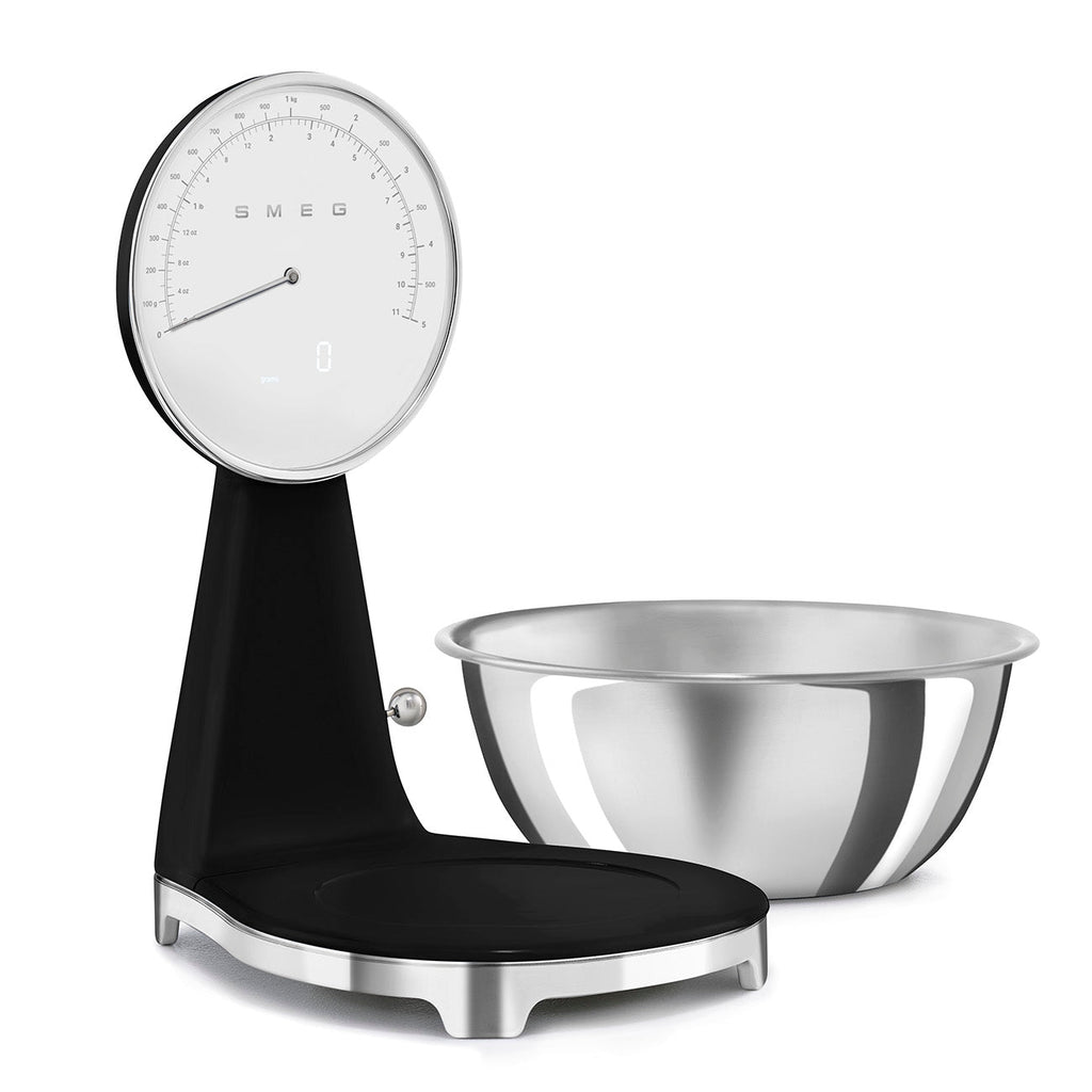 Kitchen Scales Retro-style Black Glossy