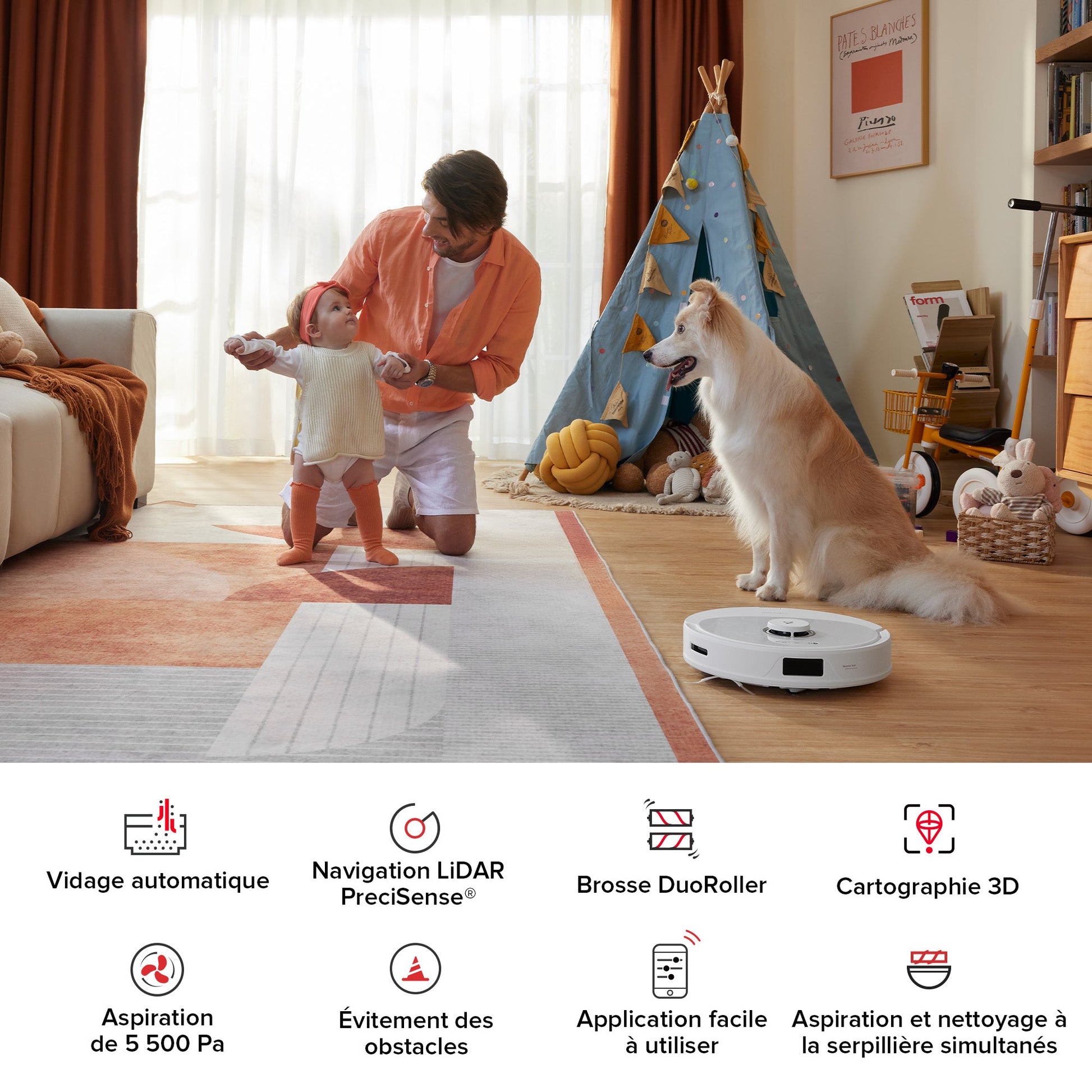 Roborock Q8 Max+ robot aspirateur avec station de vidage automatique