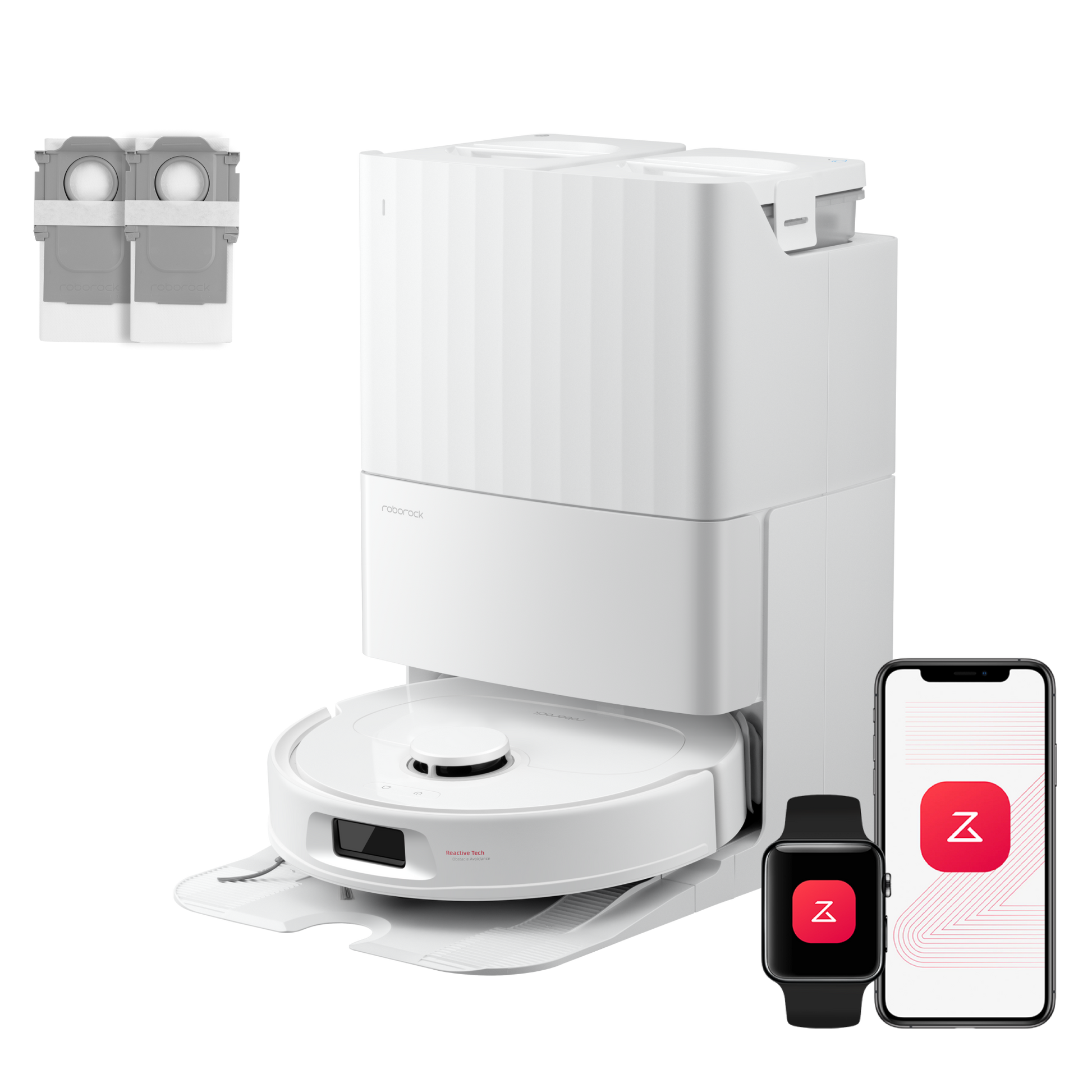 Roborock QV 35A Set ( Qrevo S amélioré ) robot aspirateur laveur avec station d’accueil multifonctionnelle