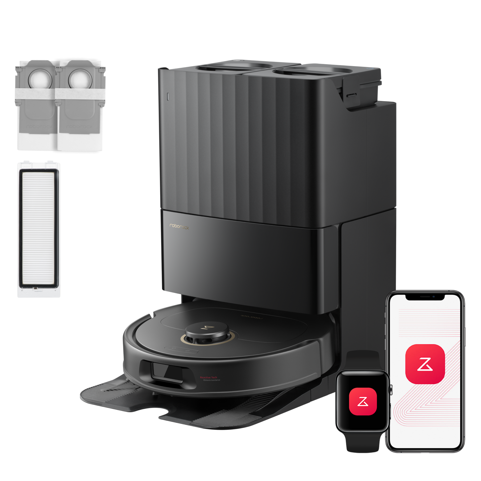 Roborock QV 35S Set robot aspirateur laveur avec station d’accueil multifonctionnelle