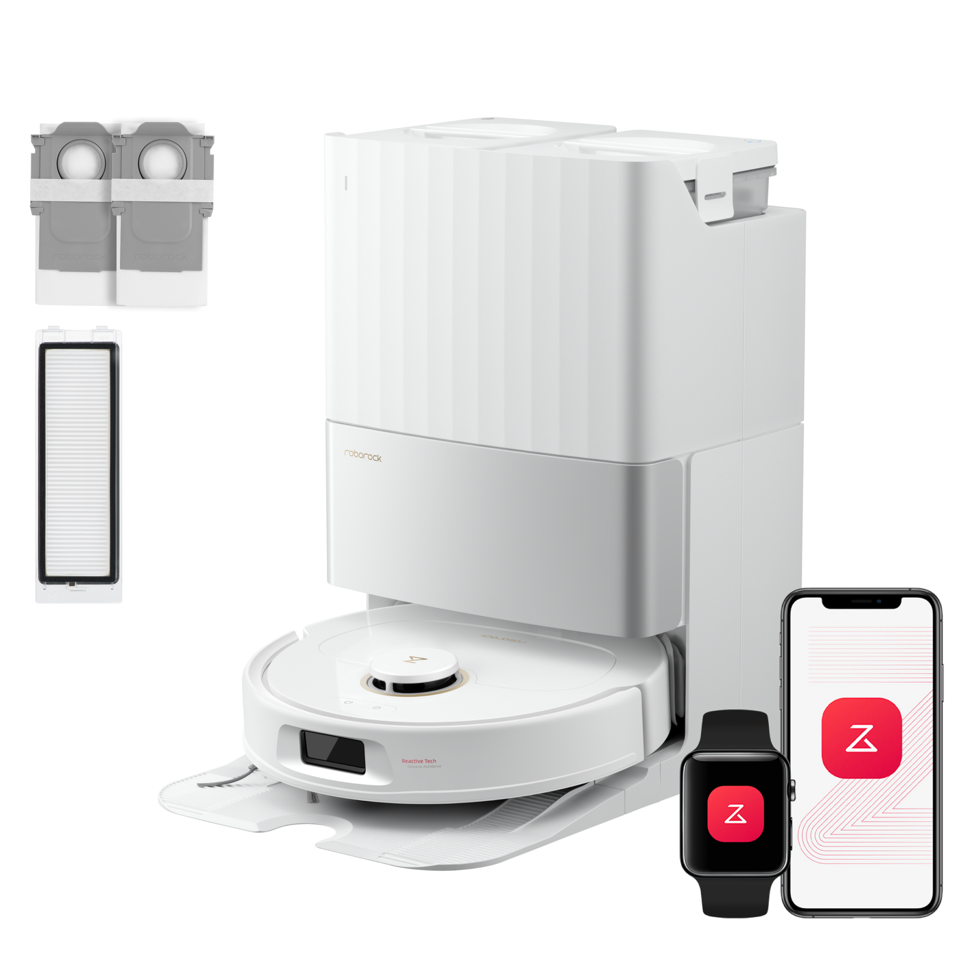 Roborock QV 35S Set robot aspirateur laveur avec station d’accueil multifonctionnelle