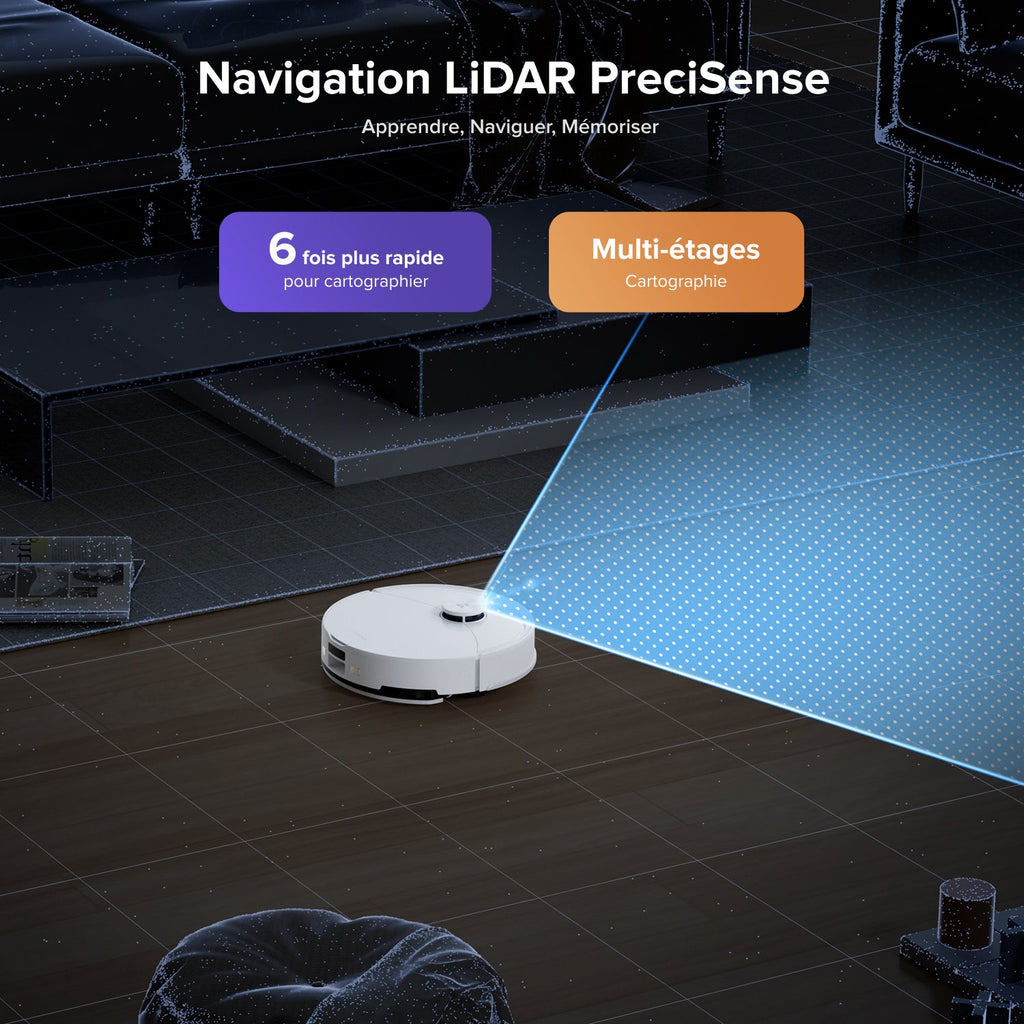 Roborock Q10 S5+ Set robot aspirateur laveur de VibraRise 2.0 avec avec station de vidage automatique