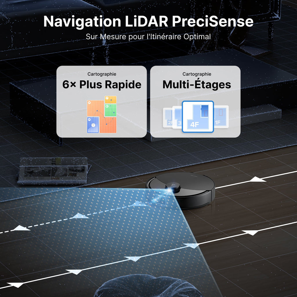 Roborock Q10 X5+ robot aspirateur avec station de vidage automatique