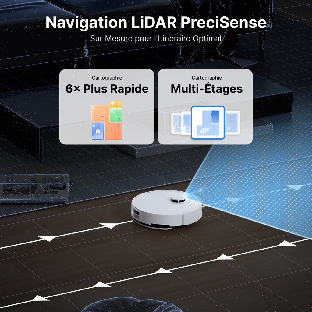 Roborock Q10 X5+ robot aspirateur avec station de vidage automatique