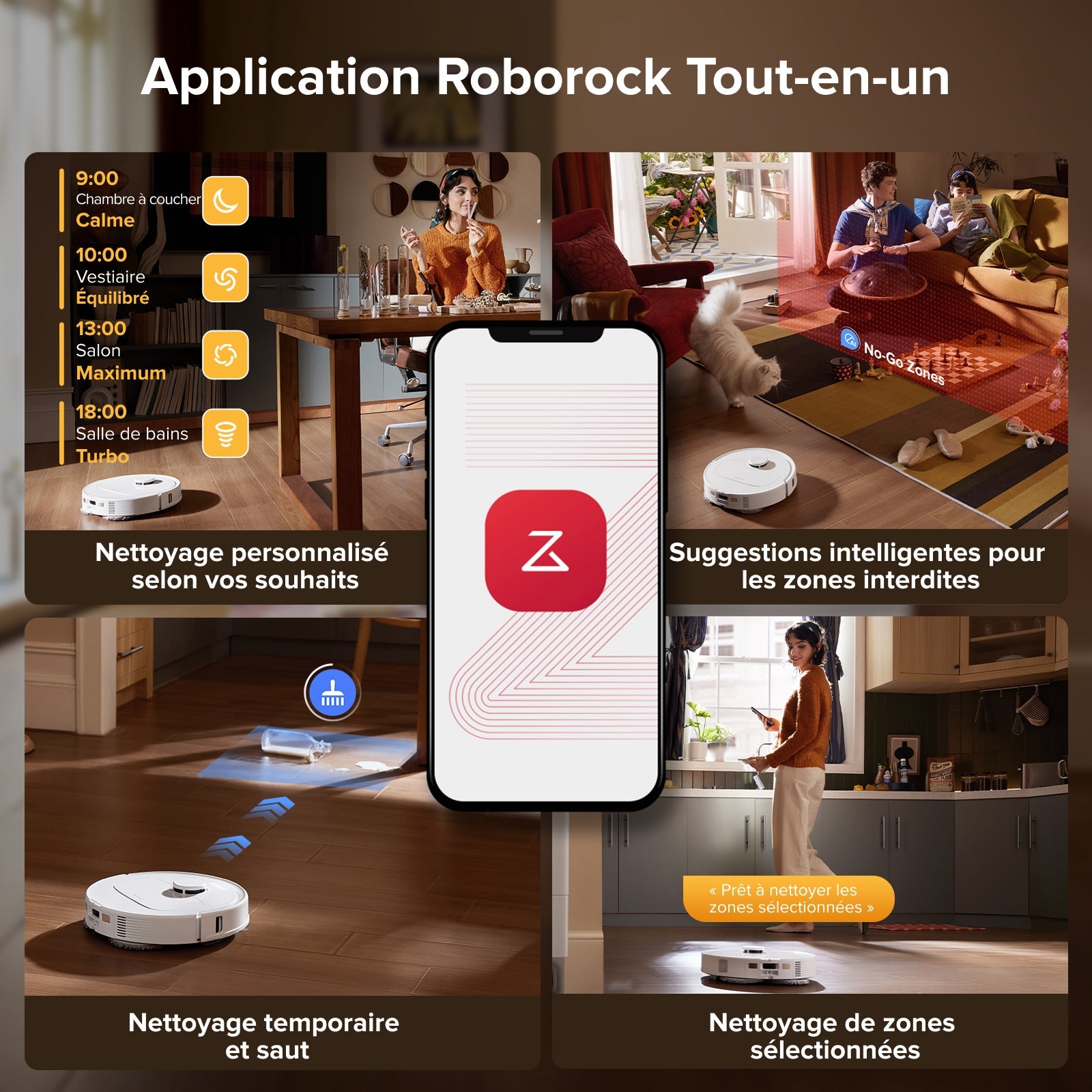 Roborock QV 35S Set robot aspirateur laveur avec station d’accueil multifonctionnelle