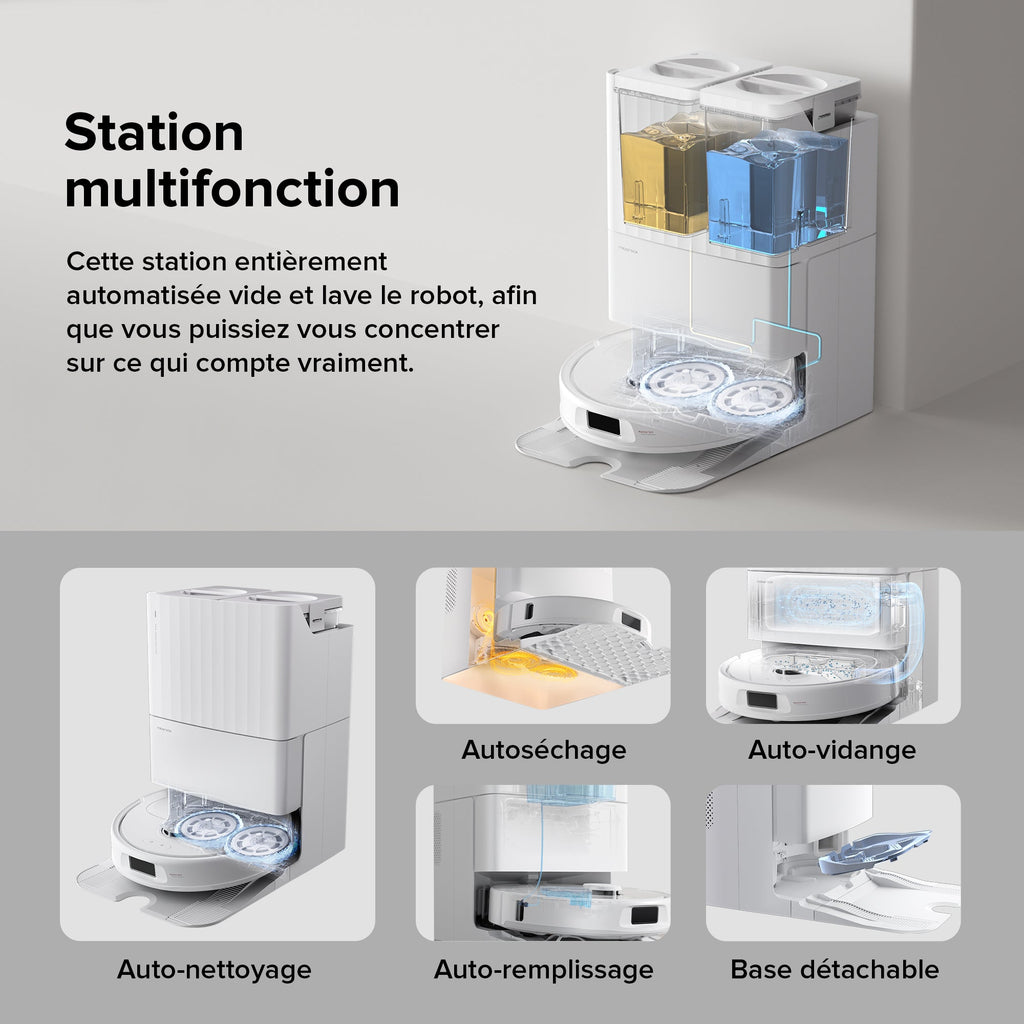 Roborock Qrevo S robot aspirateur laveur Set avec station multifonction