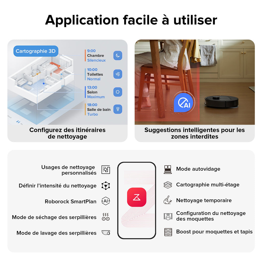 Roborock Qrevo S robot aspirateur laveur Set avec station multifonction