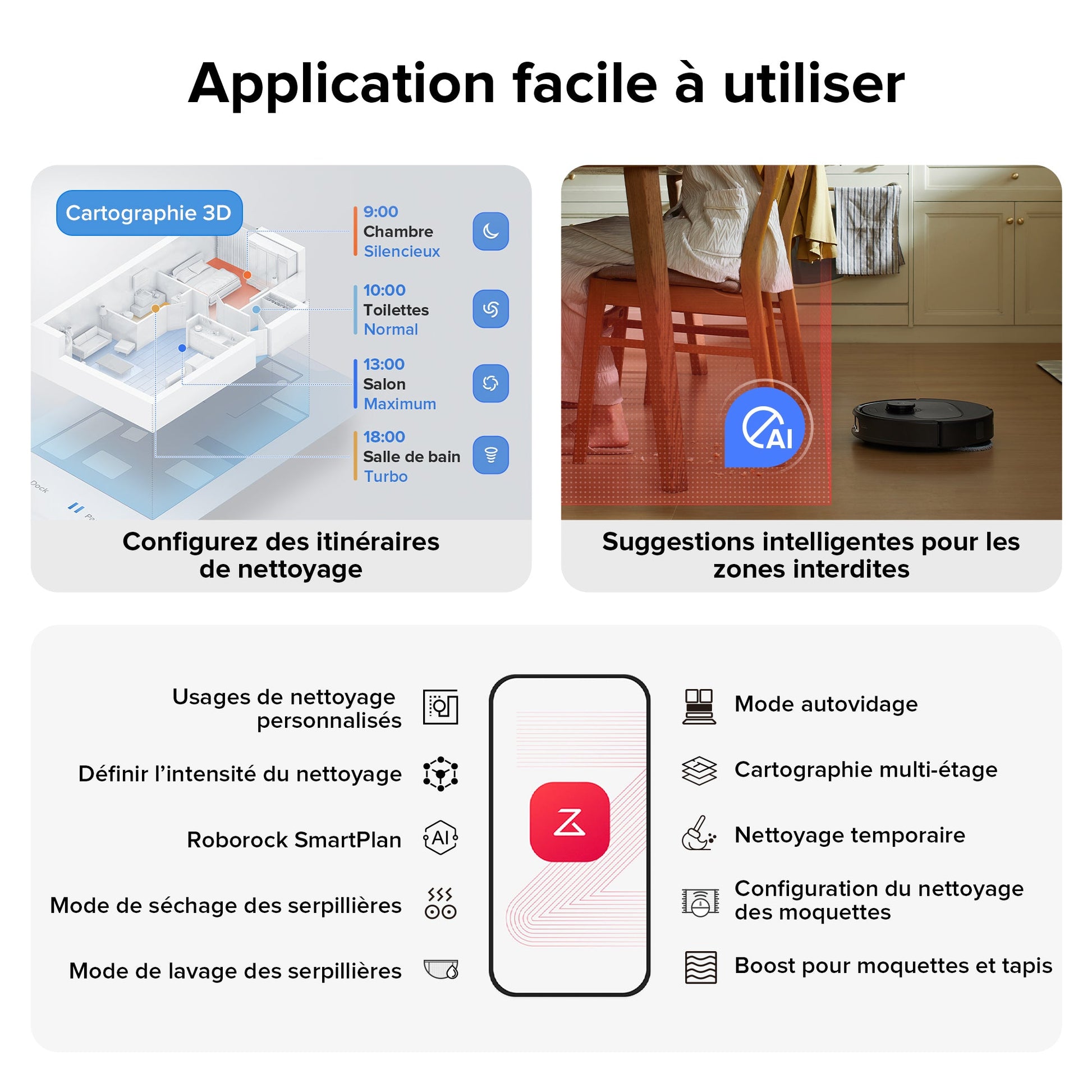 Roborock Qrevo S robot aspirateur laveur Set avec station multifonction