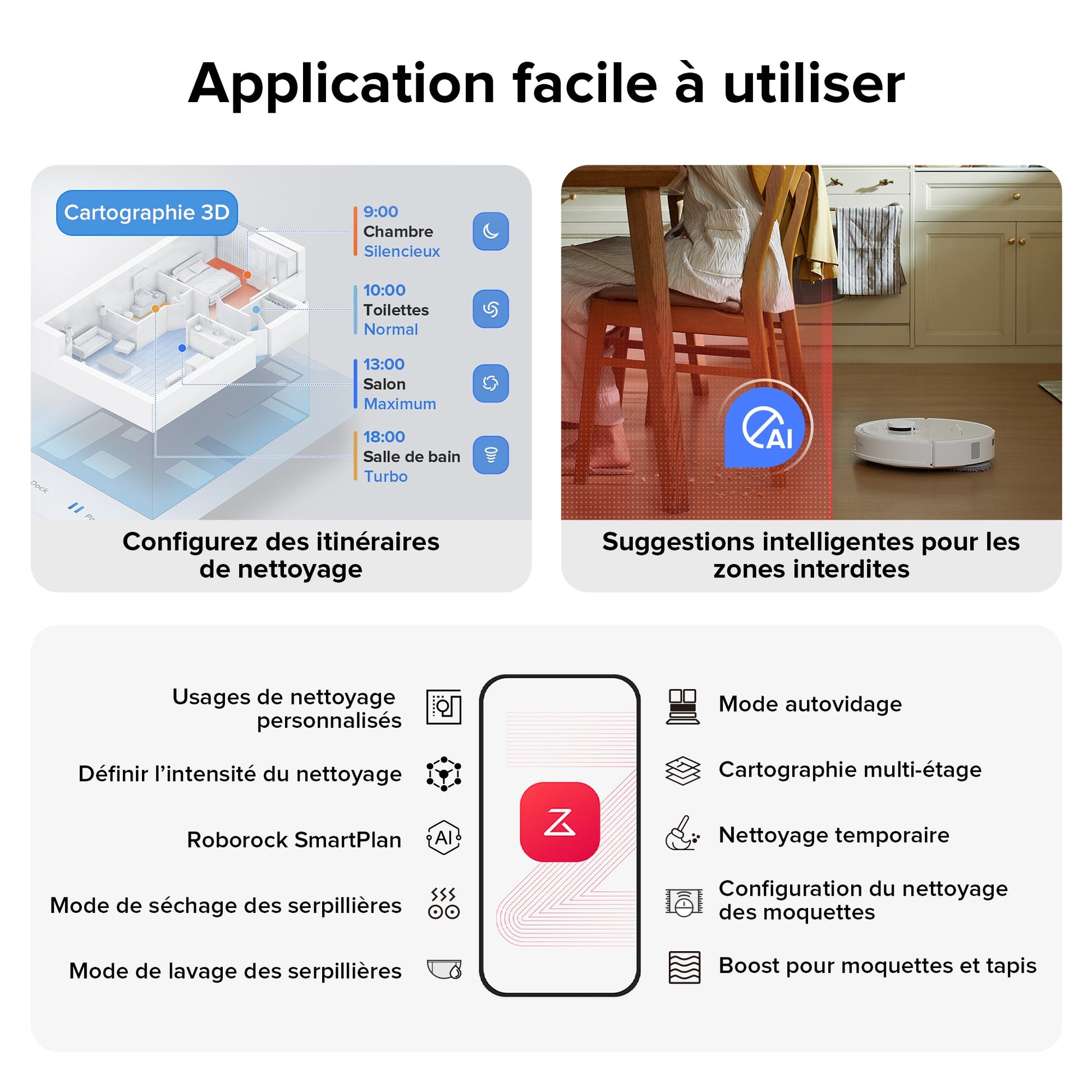 Roborock Qrevo S robot aspirateur laveur Set avec station multifonction