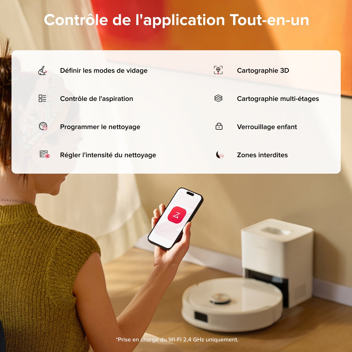 Roborock Q10 S5+ robot aspirateur laveur de VibraRise 2.0 avec avec station de vidage automatique