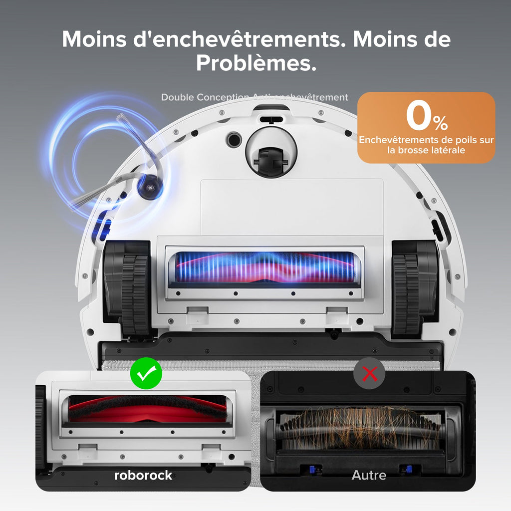 Roborock Q10 S5+ Set robot aspirateur laveur de VibraRise 2.0 avec avec station de vidage automatique