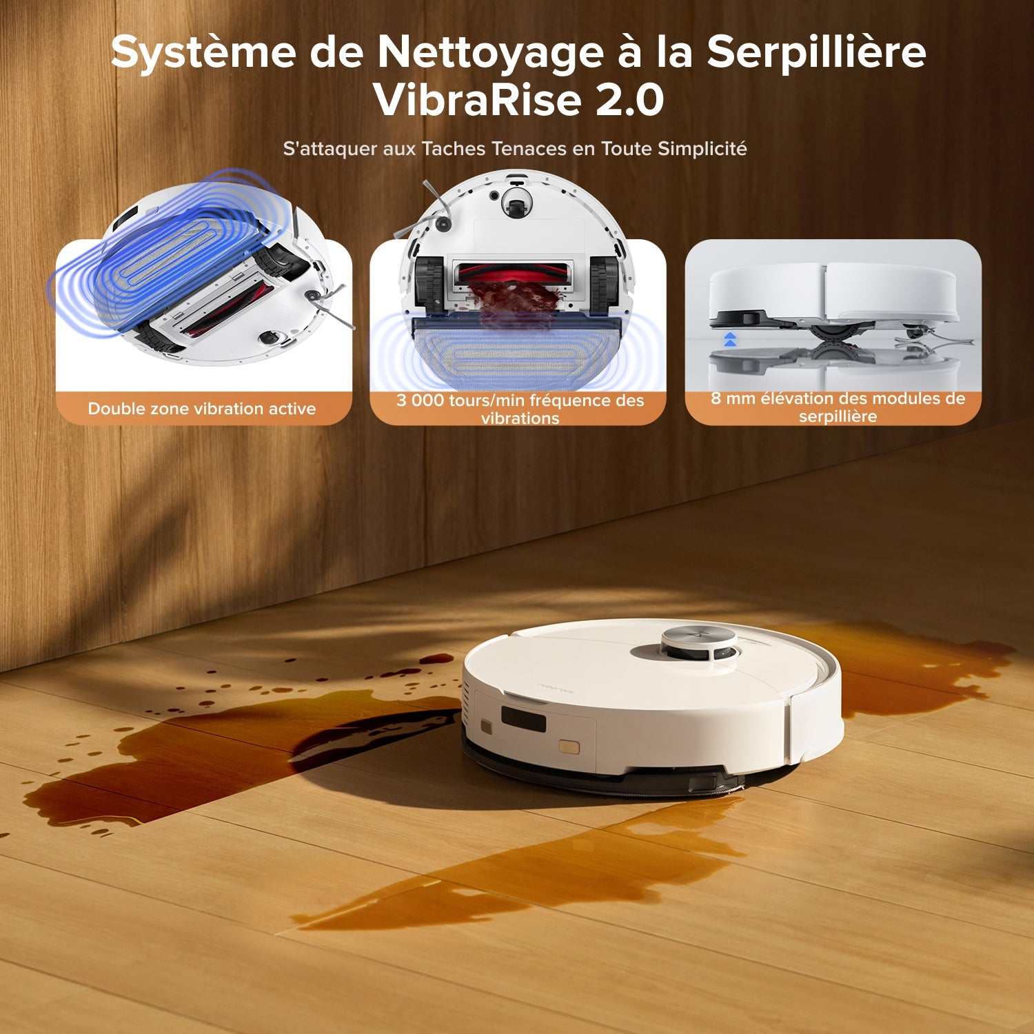 Roborock Q10 S5+ robot aspirateur laveur de VibraRise 2.0 avec avec station de vidage automatique