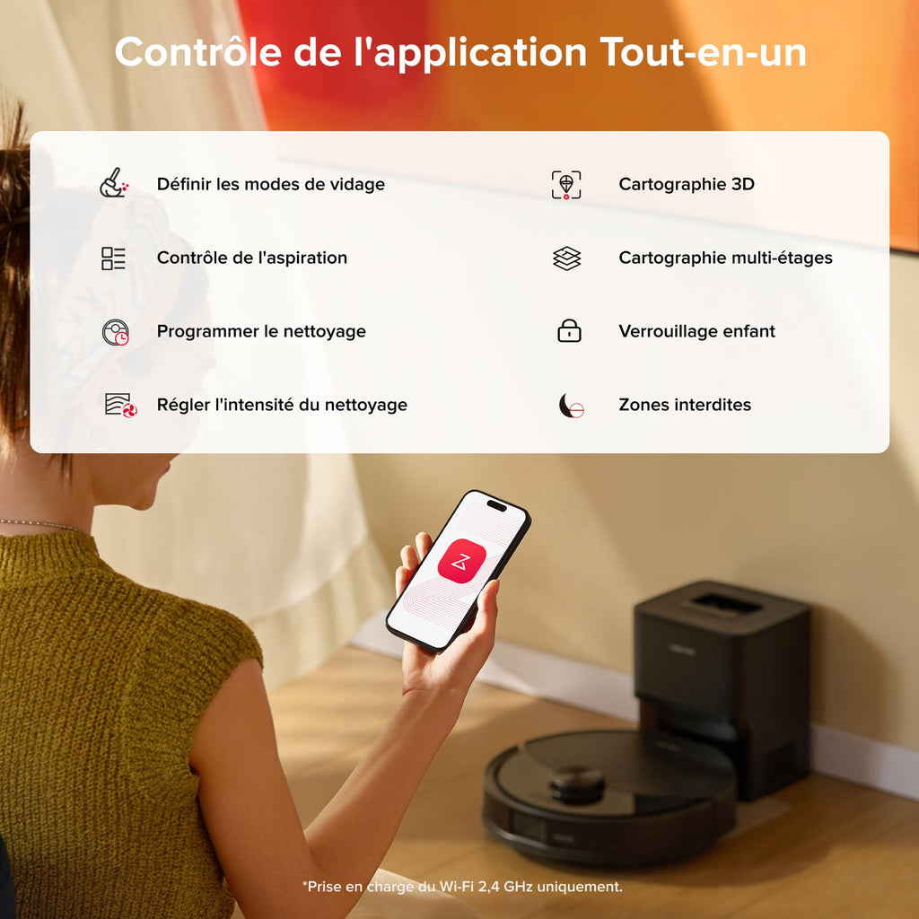 Roborock Q10 S5+ robot aspirateur laveur de VibraRise 2.0 avec avec station de vidage automatique