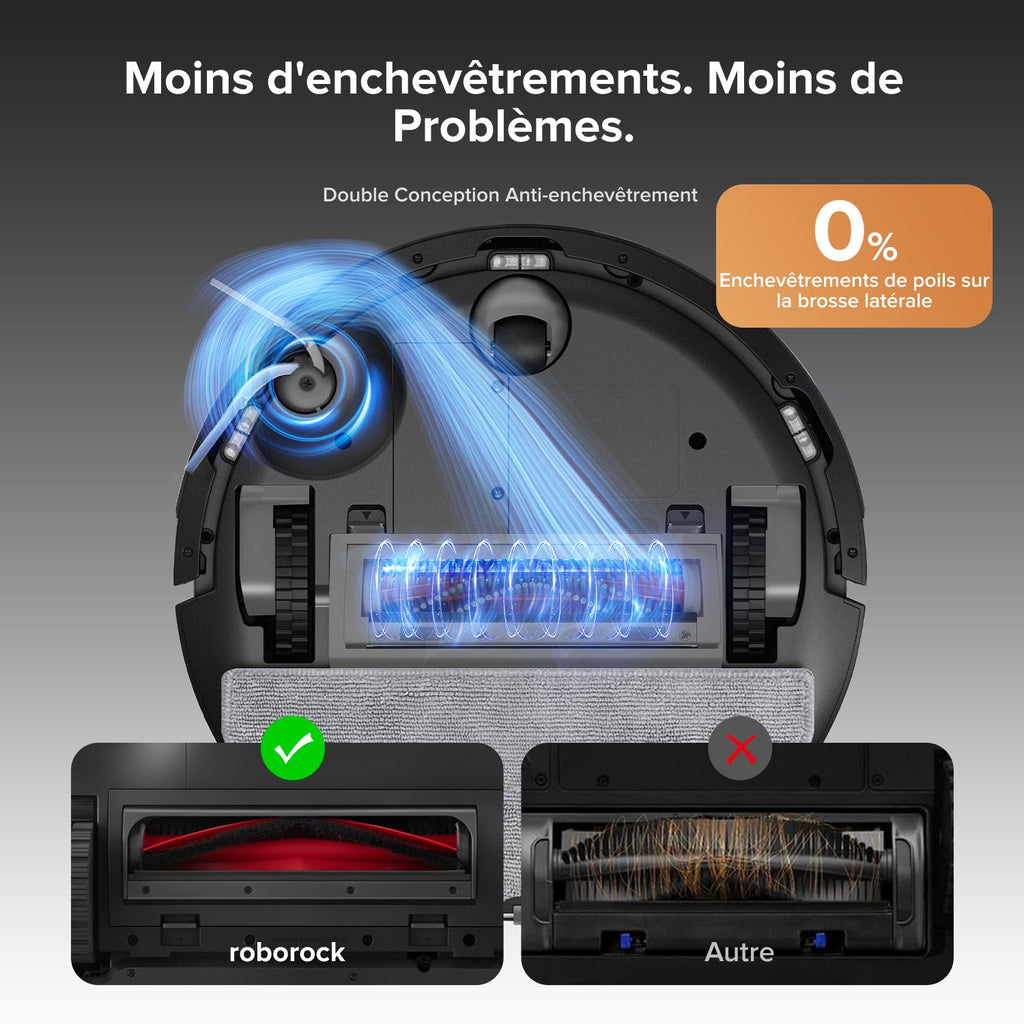 Roborock Q10 S5+ Set robot aspirateur laveur de VibraRise 2.0 avec avec station de vidage automatique
