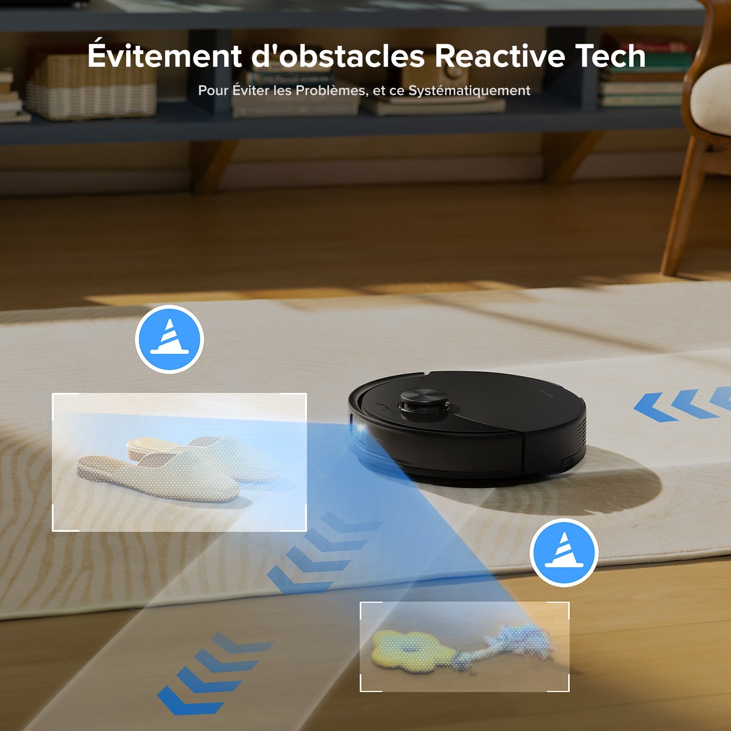 Roborock Q10 S5+ Set robot aspirateur laveur de VibraRise 2.0 avec avec station de vidage automatique