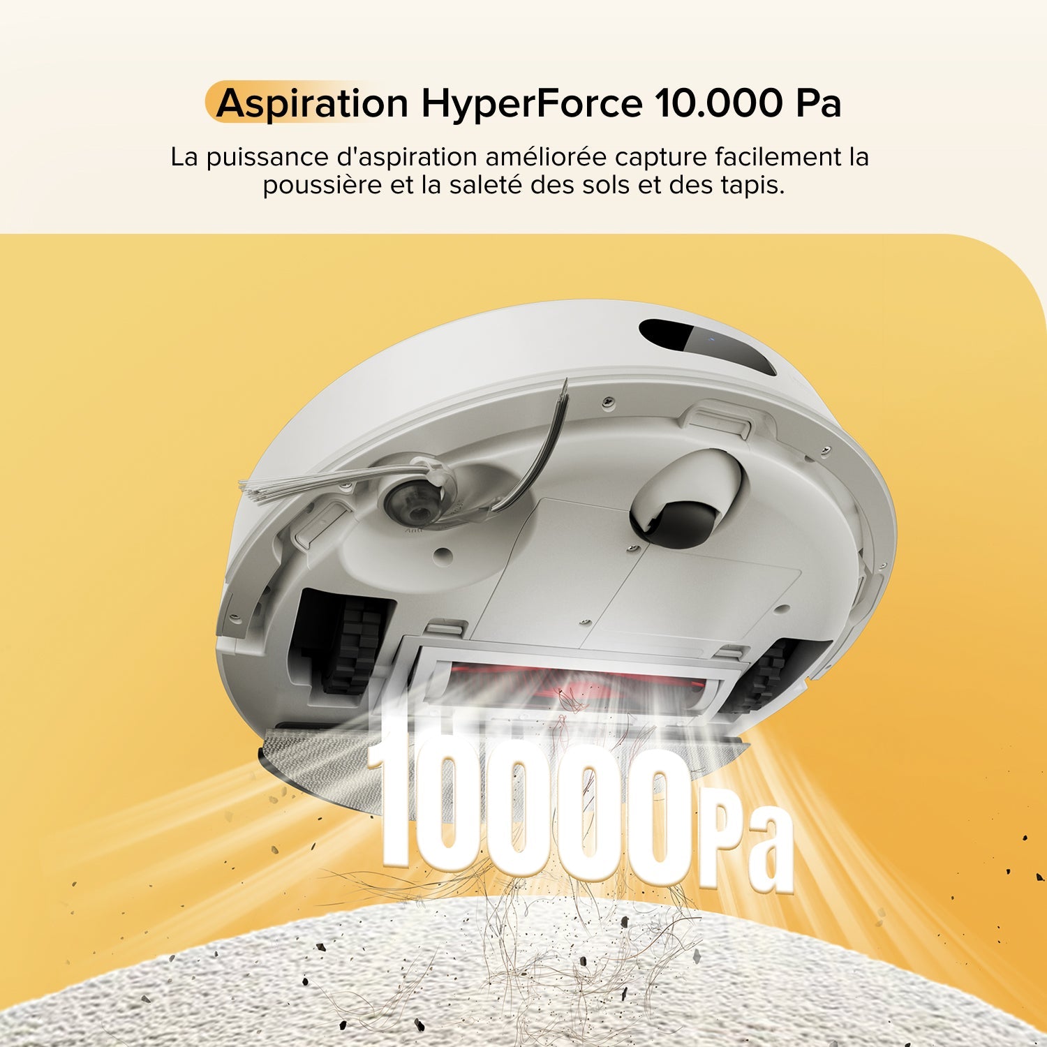 Roborock Q7 M5 Aspirateur Robot – Contrôle via Appli, Nettoyage Programmable, Cartographie Multi-Étages