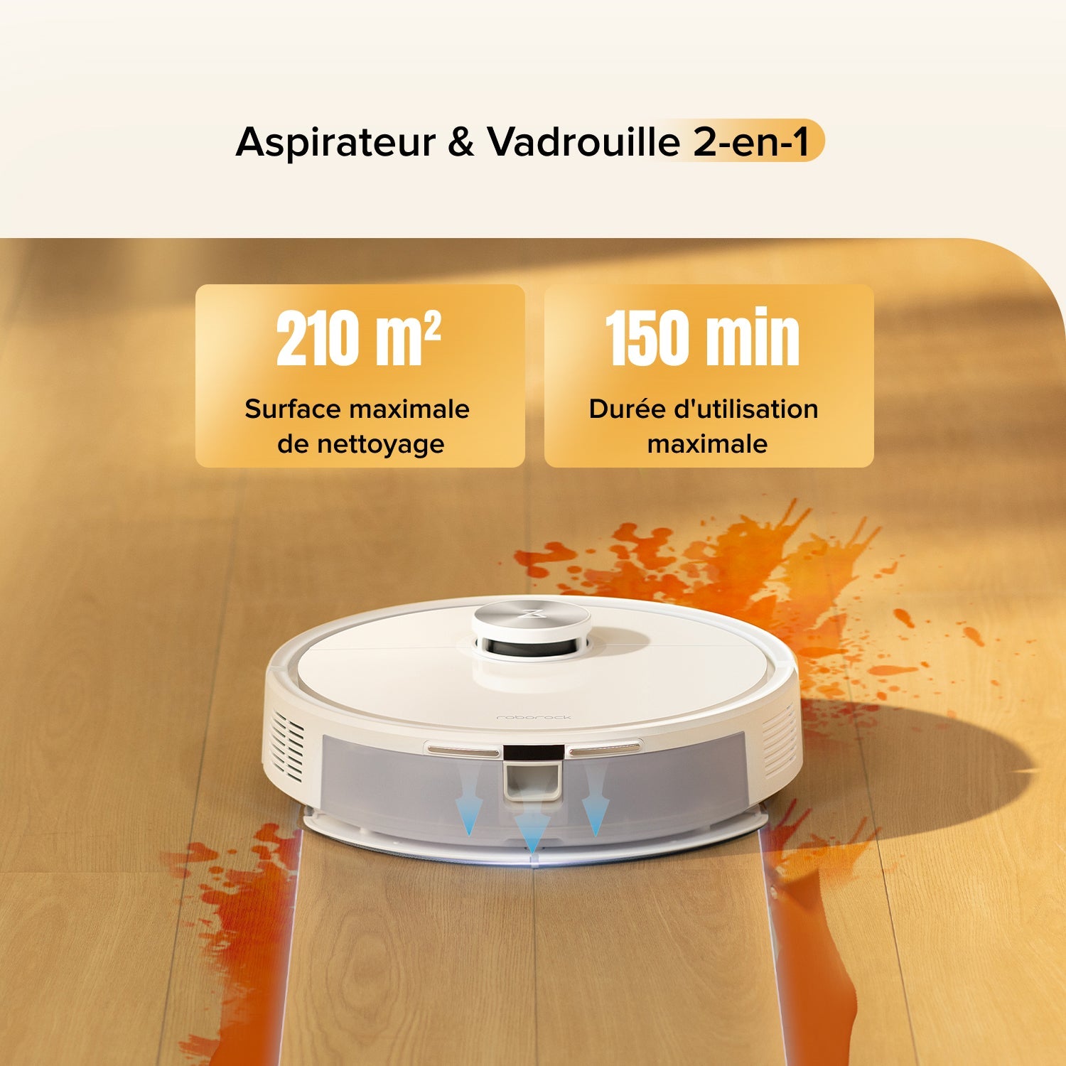 Roborock Q7 M5 Set ( Q7 Max amélioré ) robot aspirateur avec aspiration de 10 000 Pa