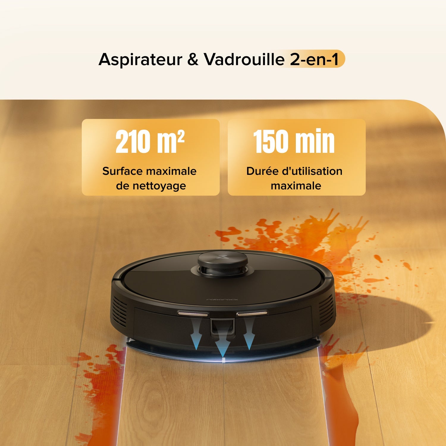 Roborock Q7 M5 ( Q7 Max amélioré ) robot aspirateur avec aspiration de 10 000 Pa