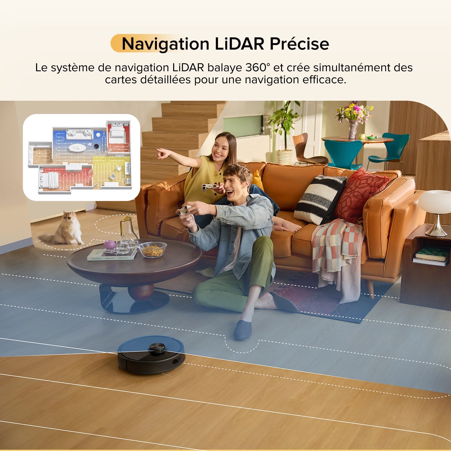 Roborock Q7 M5 Set ( Q7 Max amélioré ) robot aspirateur avec aspiration de 10 000 Pa