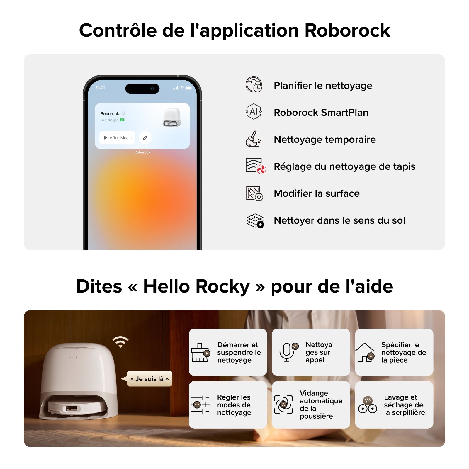 Roborock Qrevo CurvX robot aspirateur laveur ultrafin 7,98 cm avec puissante de 22 000 Pa