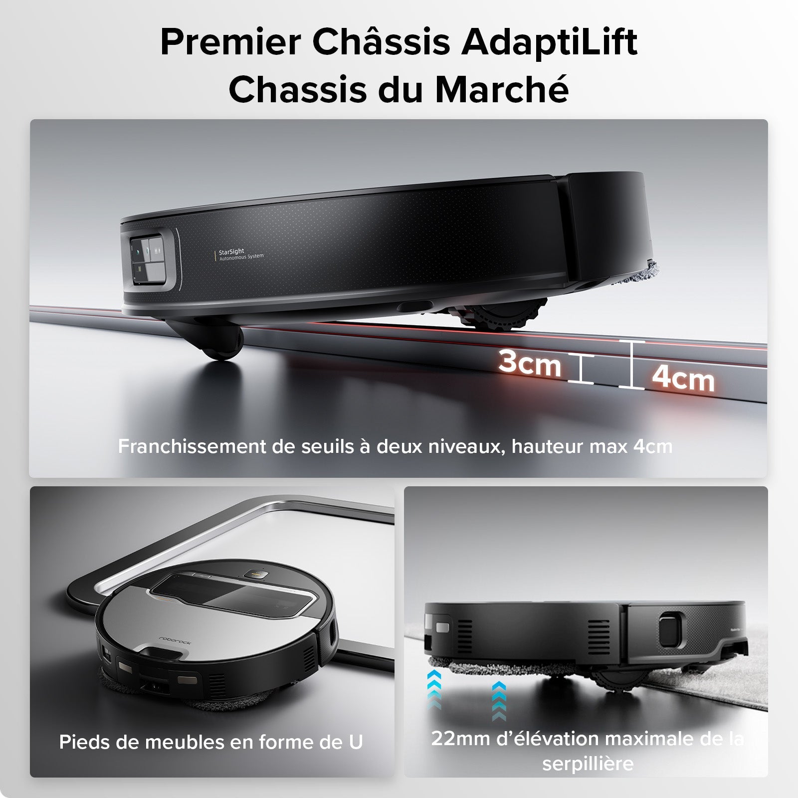 Roborock Saros Z70 robot aspirateur laveur avec bras mécanique OmniGrip™